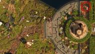 The Statue is one of the most hostile areas of the map, making it impossible to explore early on in the game. (Images via Obsidian Entertainment)